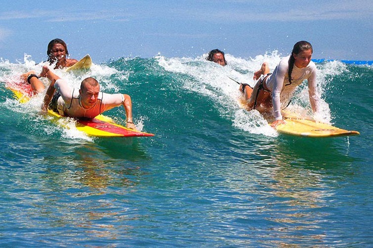 Surf school at Kuta Beach