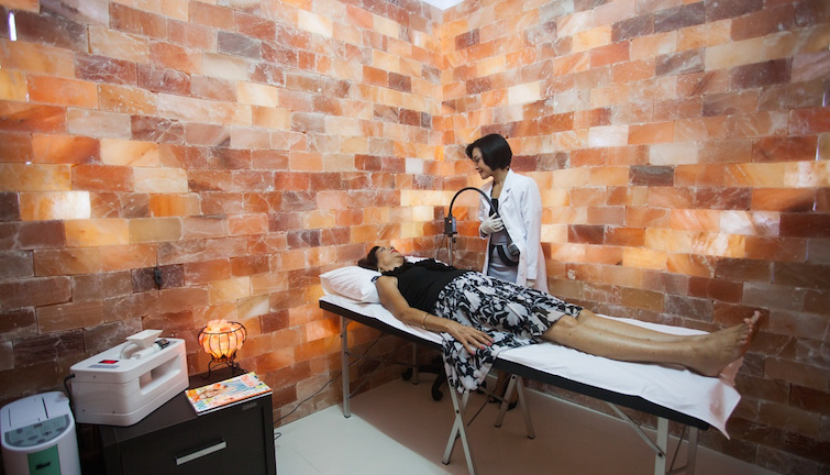 Salt room for Halotherapy at Cacoon Medical Spa