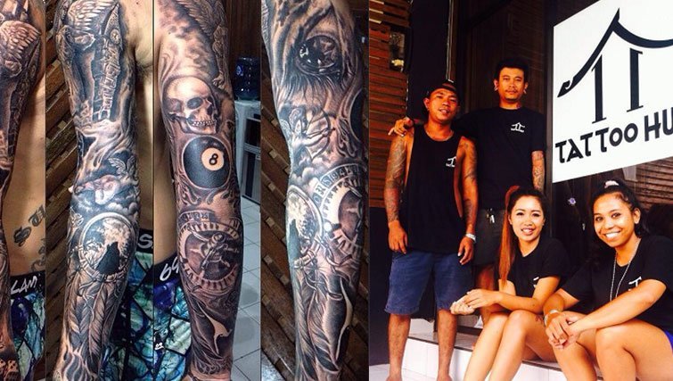 The team and the tats at Tattoo Hut Bali